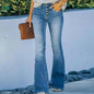 High Waist Designer Stretch Jeans – Trendy Flared Denim for Cowgirls Country in My Heart