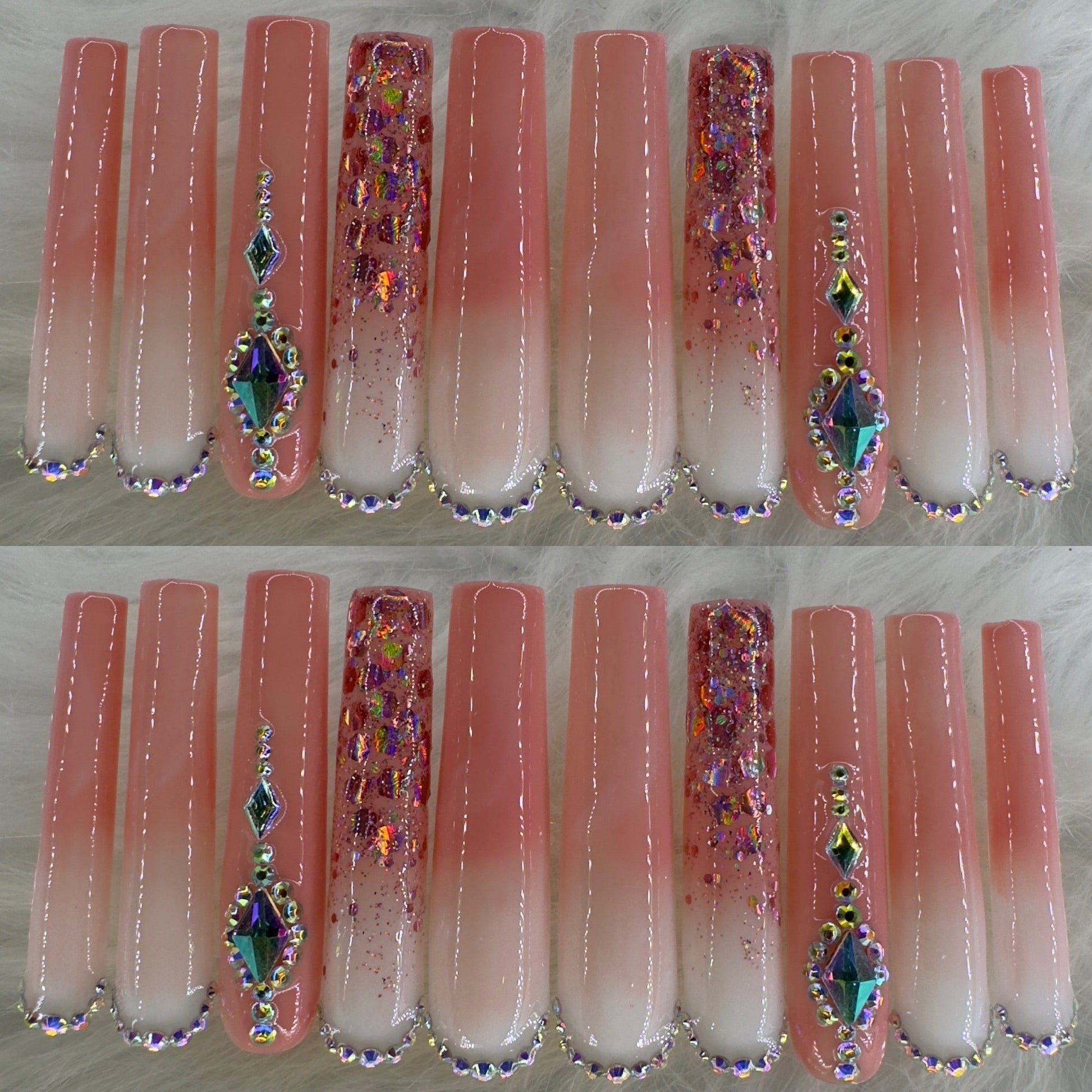 Natural tone long press on nails HOL stores