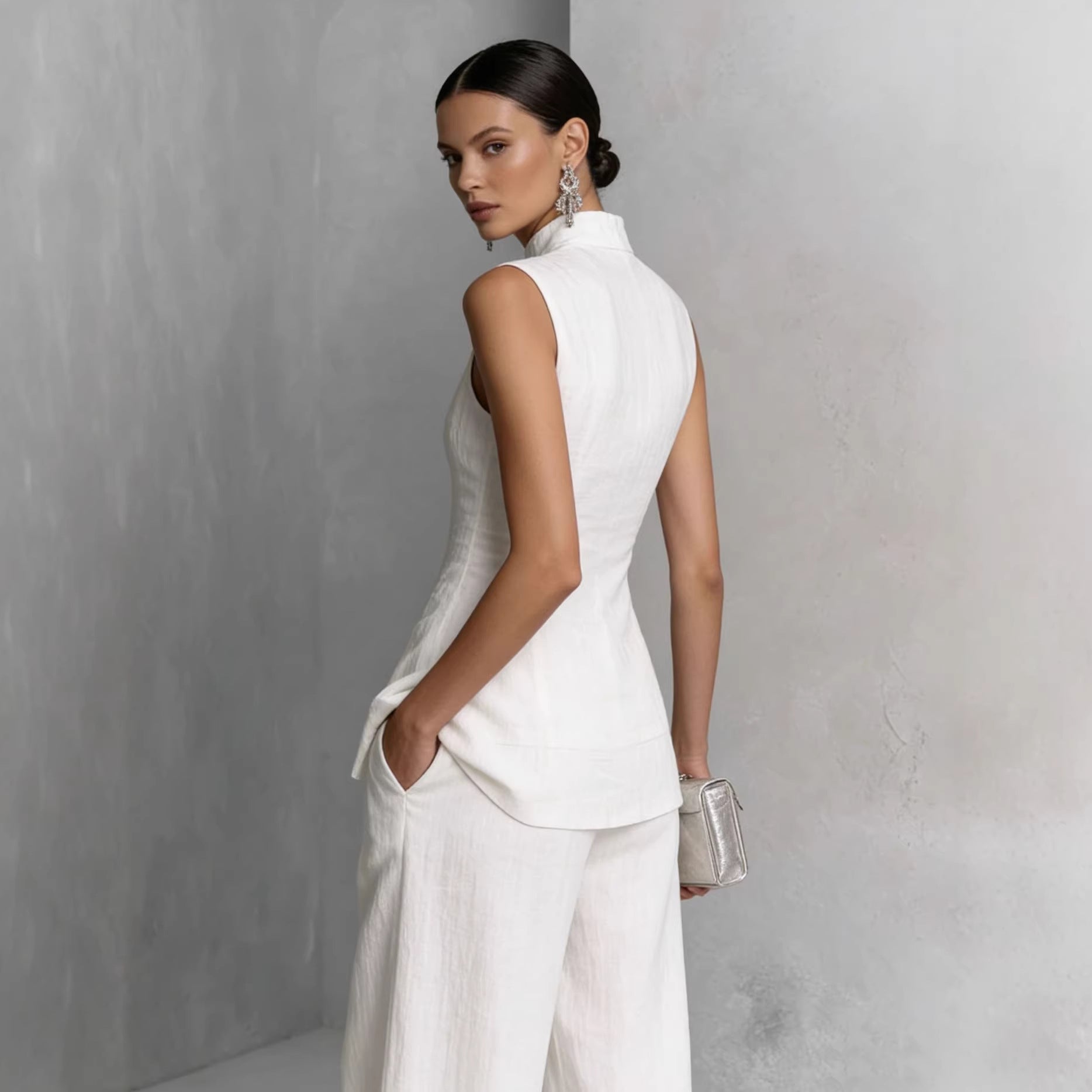 Women's Solid Color Sleeveless Top & Long Pants Two-Piece Set – 4 Colors XS–XXL FitiqueFit