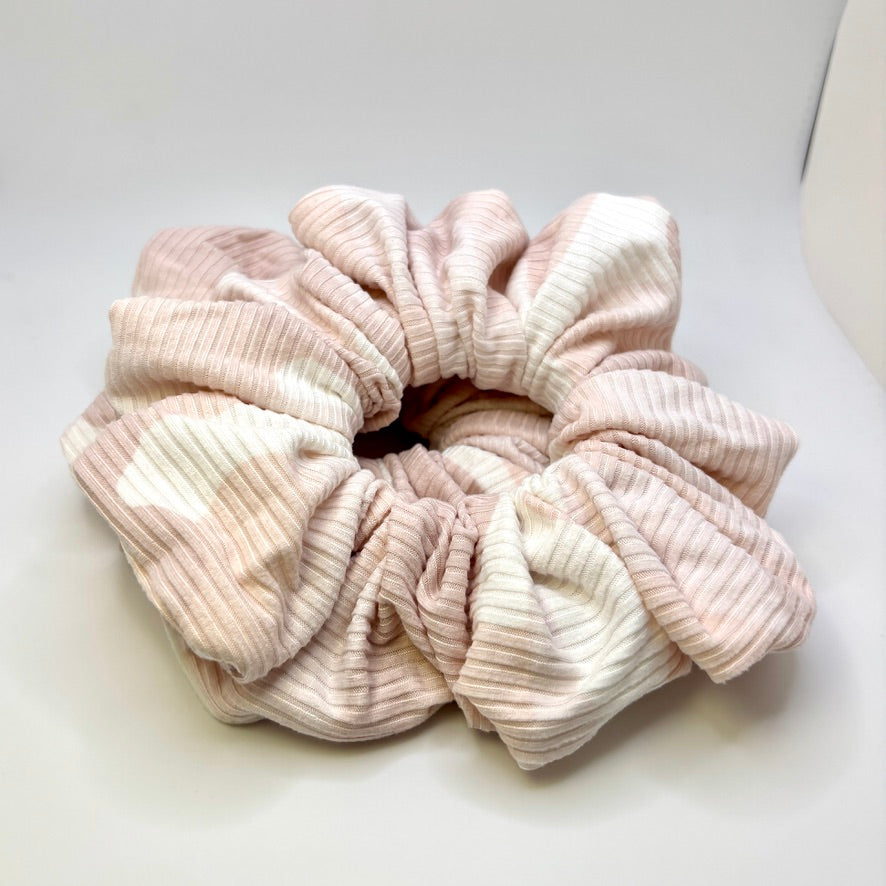 Light Pink Tie Dye Ribbed Scrunchie Enchanted Scrunch