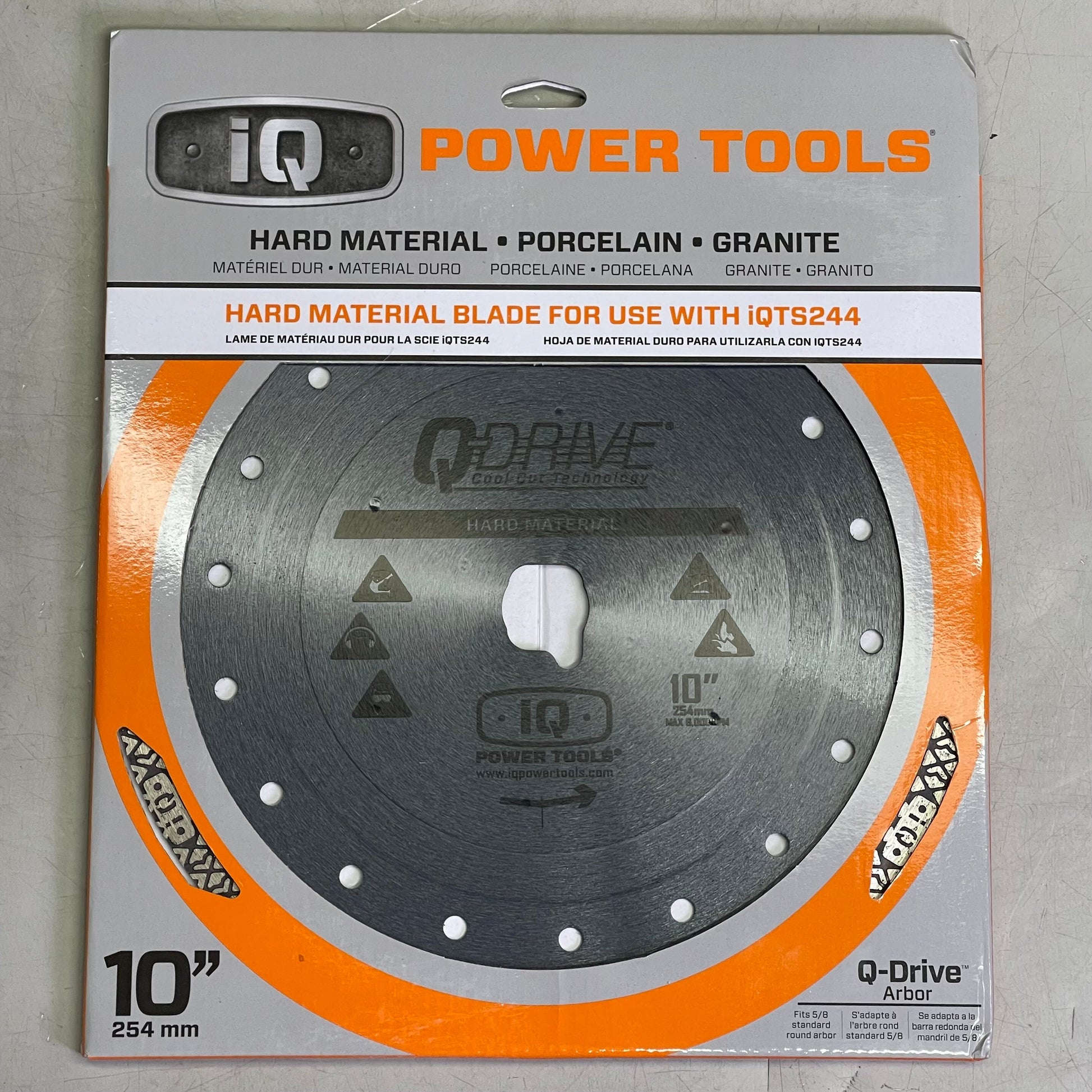 IQ POWER TOOLS Q-Drive Arbor Hard Material Blade For IQTS244 10" T10-060P-QD-HM PayWut
