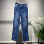 Heart Cutout Wide Leg Jeans | Romantic Wear for Women Country in My Heart