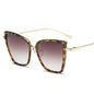 Big Cat Eye Sunglasses Women Black Mirror Sun Glasses FitiqueFit