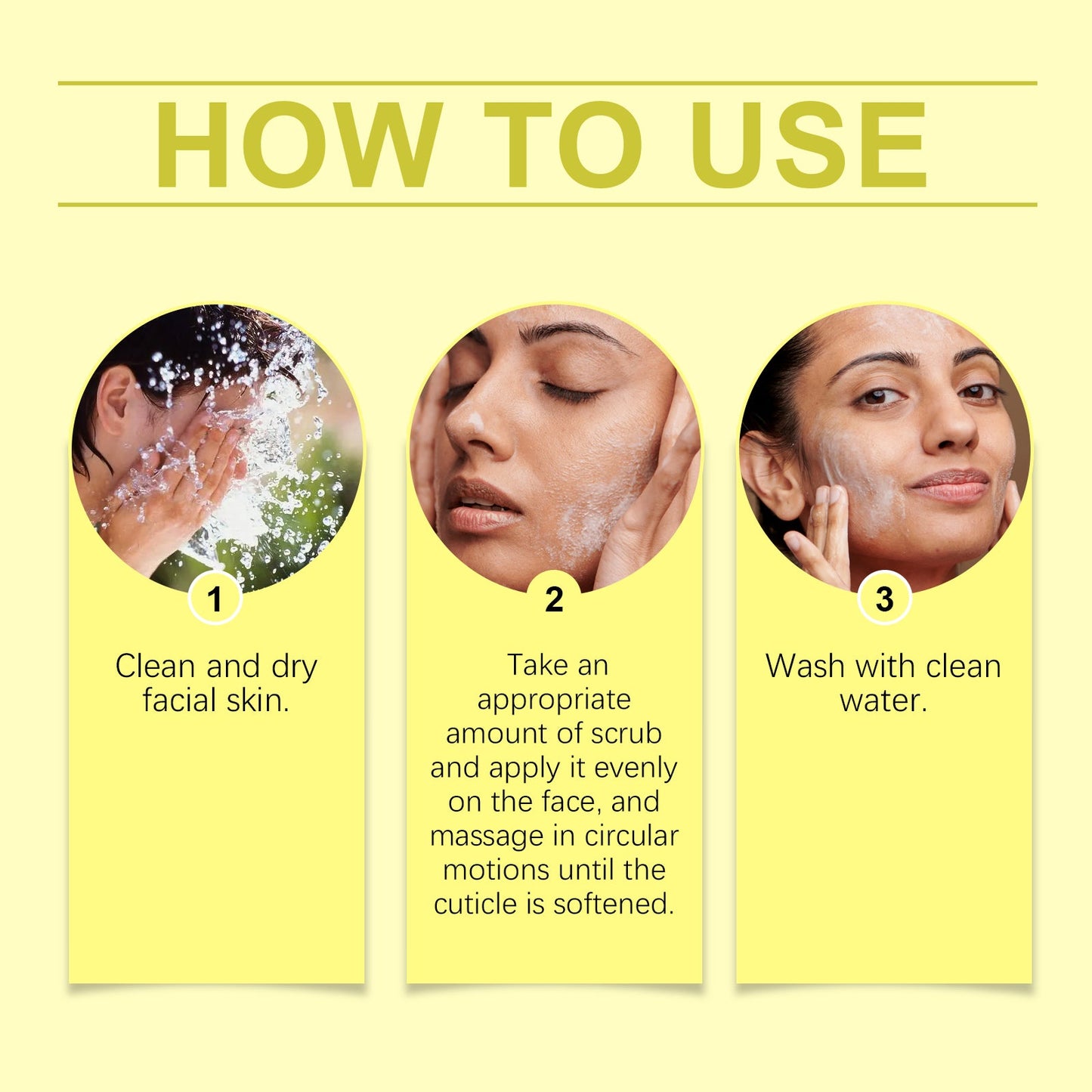 Facial Scrub Gently Cleanses Facial Skin, Exfoliates, Moisturizes, Moisturizes And Brightened