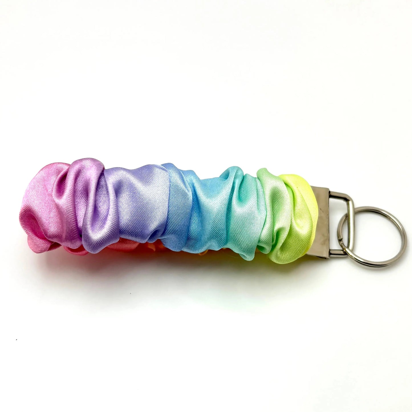 Rainbow Silk Scrunchie Wristlet Enchanted Scrunch