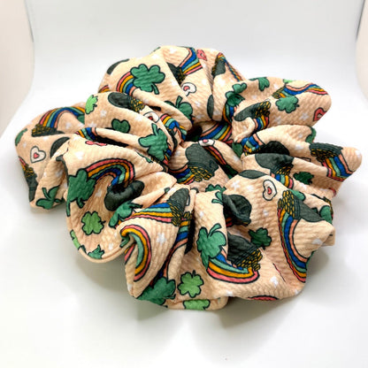 Rainbows and Gold St Patrick's Bullet Scrunchie Enchanted Scrunch