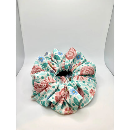 Blue Floral Bullet Scrunchie Enchanted Scrunch