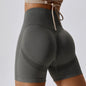 Country Girl High-Waisted Fitness Shorts | Butt Lifting & Ribbed Activewear for Yoga & Running Country in My Heart