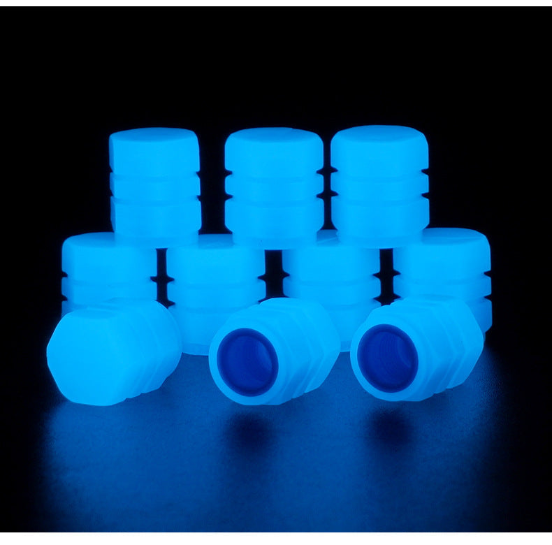 Car Tire Luminous Valve Cap Car With Electric Vehicle Motorcycle Air Nozzle Cover Luminous Valve Core Cover Tire Universal