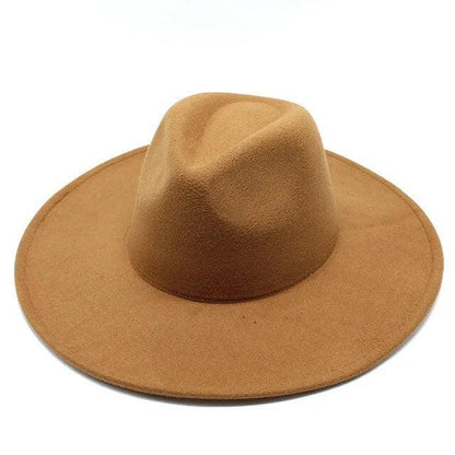 Modern Classic Felt Fedora – Stylish Wide Brim Wool Hat for Men and Women Country in My Heart