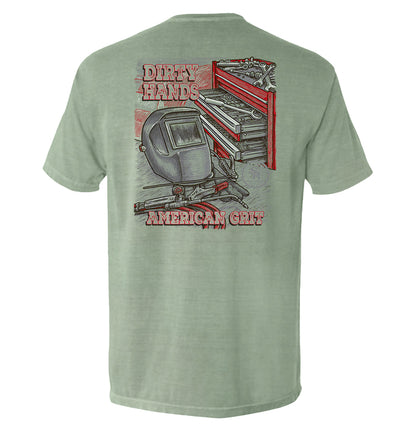 Dirty Hands American Grit Pocket Tee Shield Republic