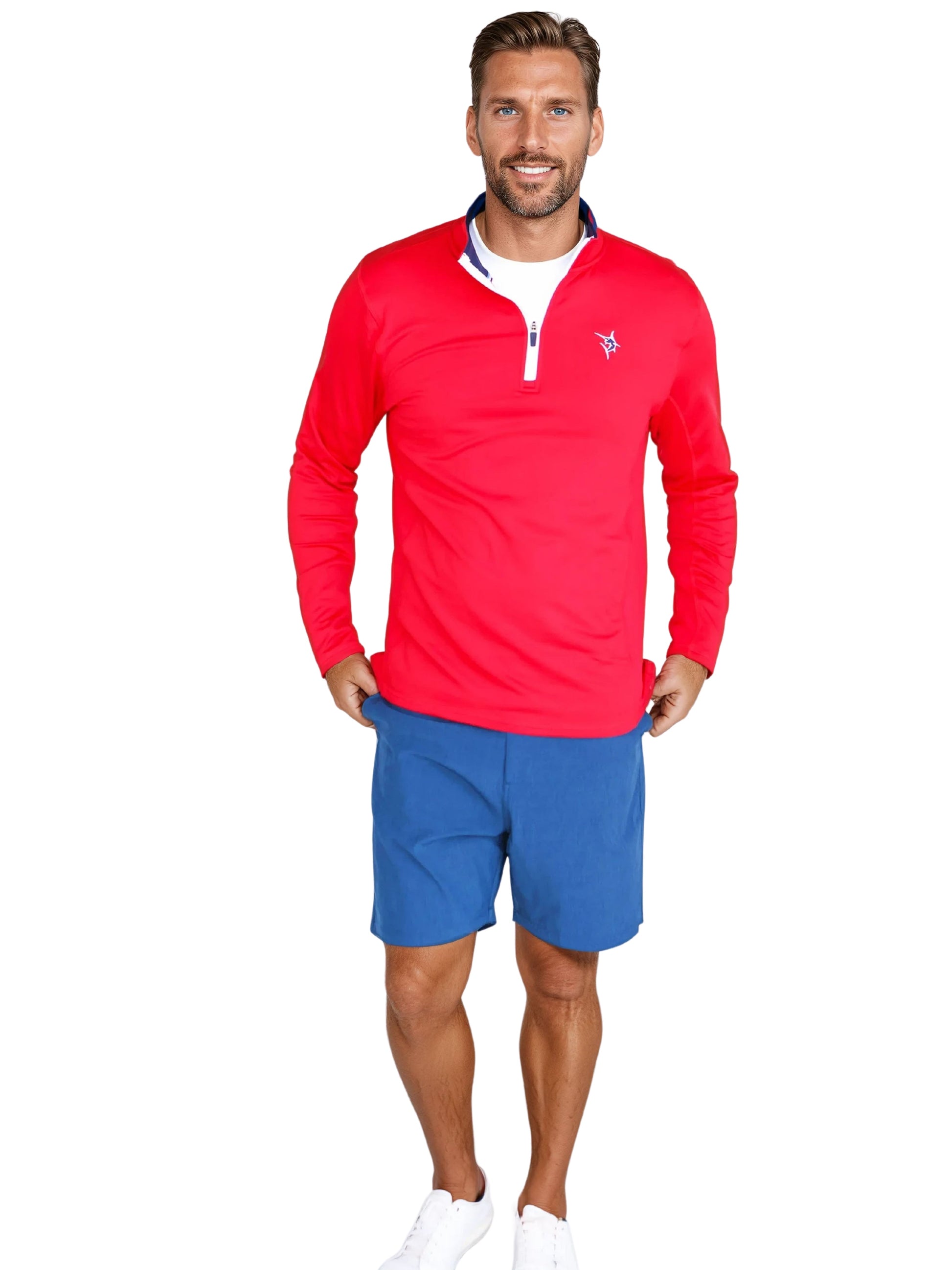 Montauk Quarter Zip Midweight Comfort White Water Life