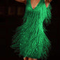 Emerald Frenzy Fringe Dress | Sexy Sleeveless V-Neck for St. Patrick’s Day Country in My Heart