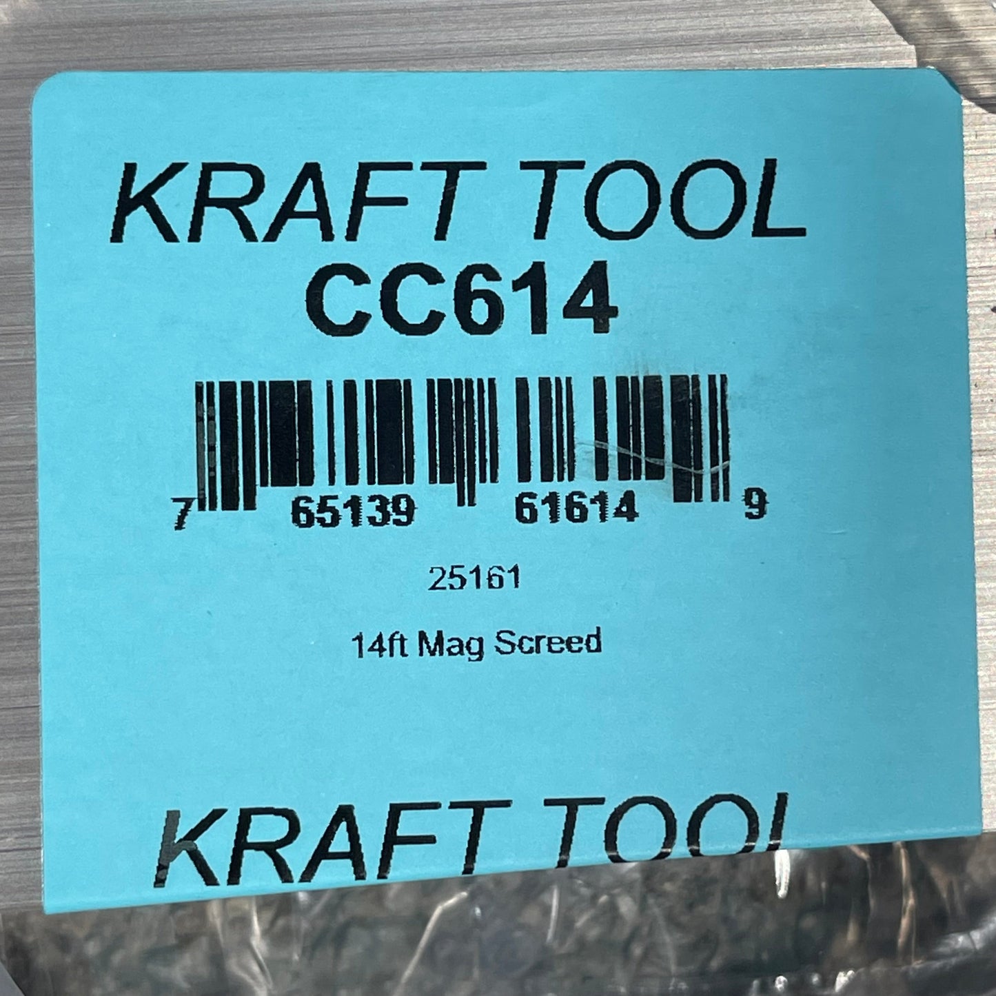 Z@ KRAFT TOOL CO. Magnesium Screed 14ft x 3-1/2” x 1-1/2” CC614 PayWut