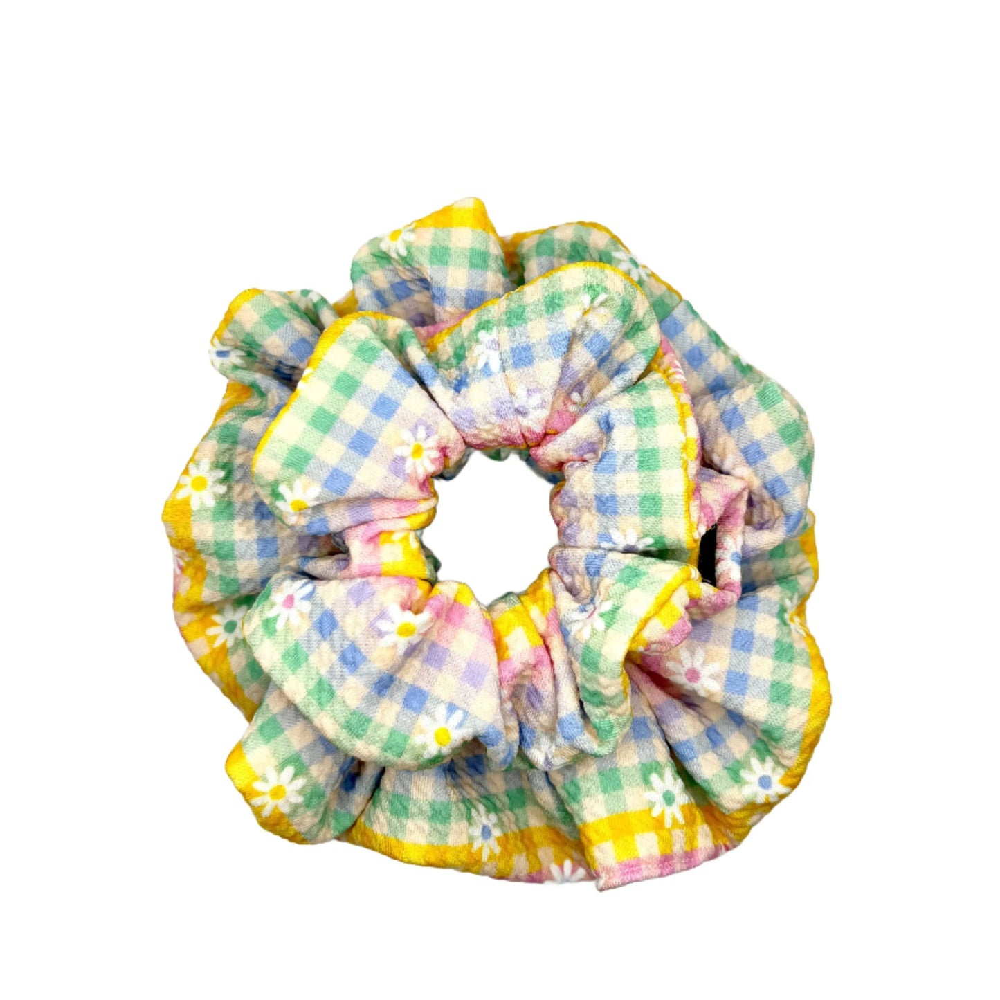Spring Gingham Flower Mommy & Me Scrunchie Set Enchanted Scrunch