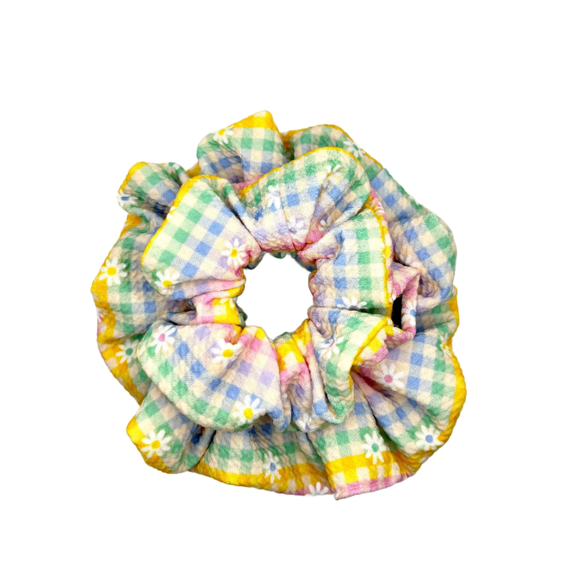 Spring Gingham Flower Mommy & Me Scrunchie Set Enchanted Scrunch