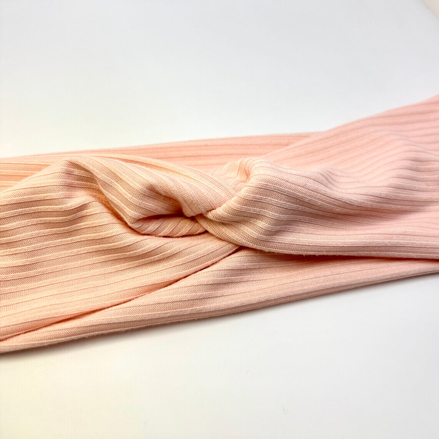 Pink Ribbed Twist Knot Headband Enchanted Scrunch
