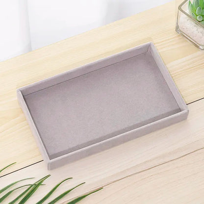 Plush jewelry storage box jewelry box rings earrings bracelets necklaces storage display shelf