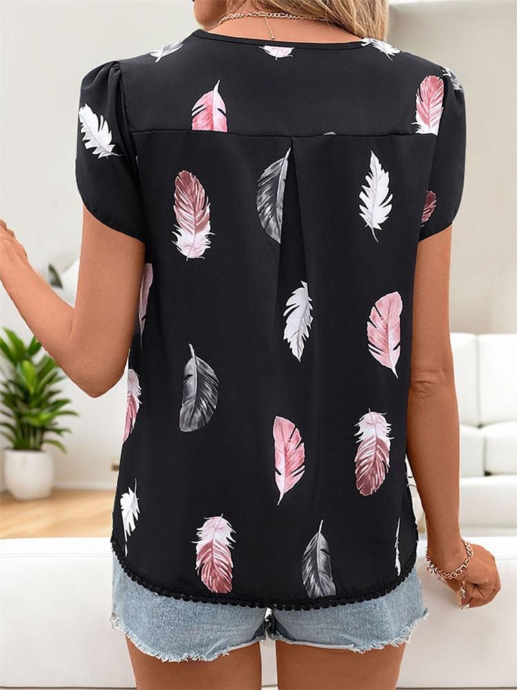 Feather Print Cowgirl Top | Perfect for Casual Cowgirl Style Country in My Heart