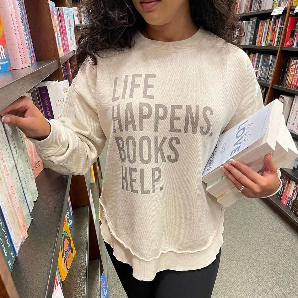 Life Happens. Books Help. Ivy + Cloth