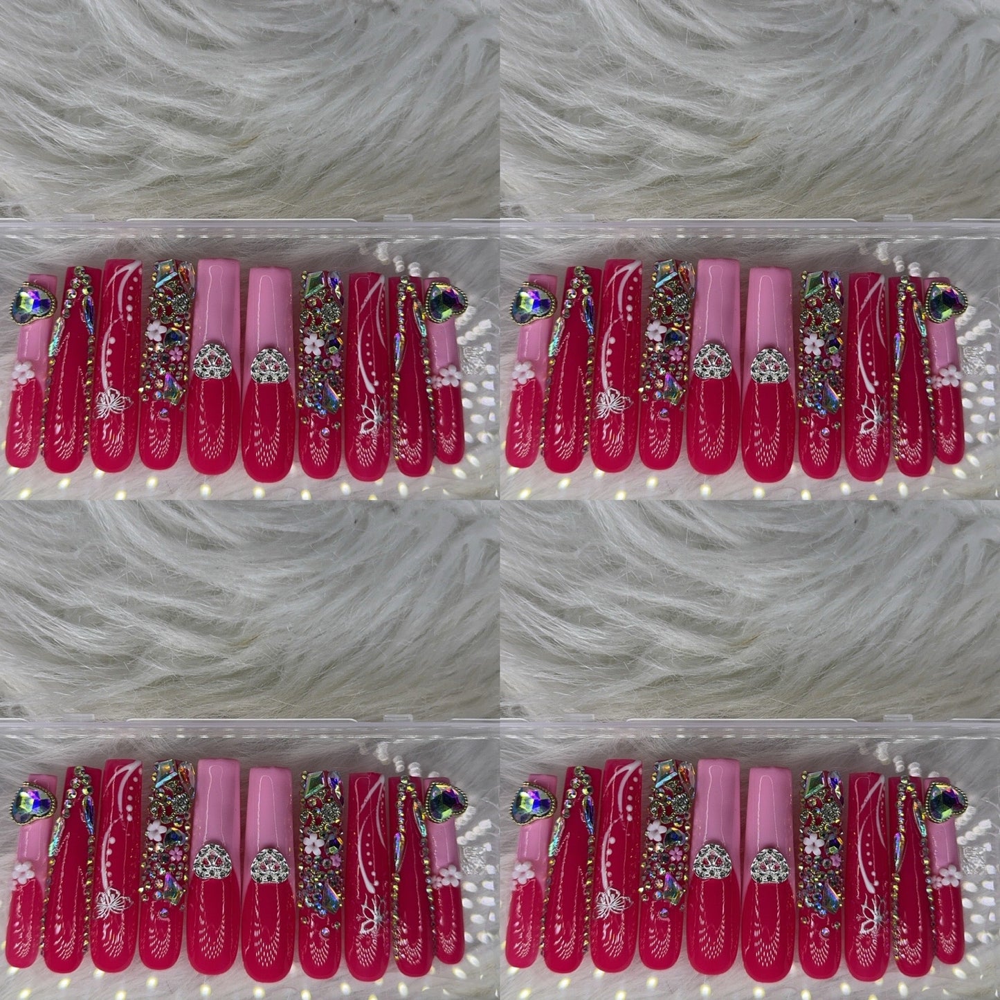 Pink nails acrylic press on nails HOL stores