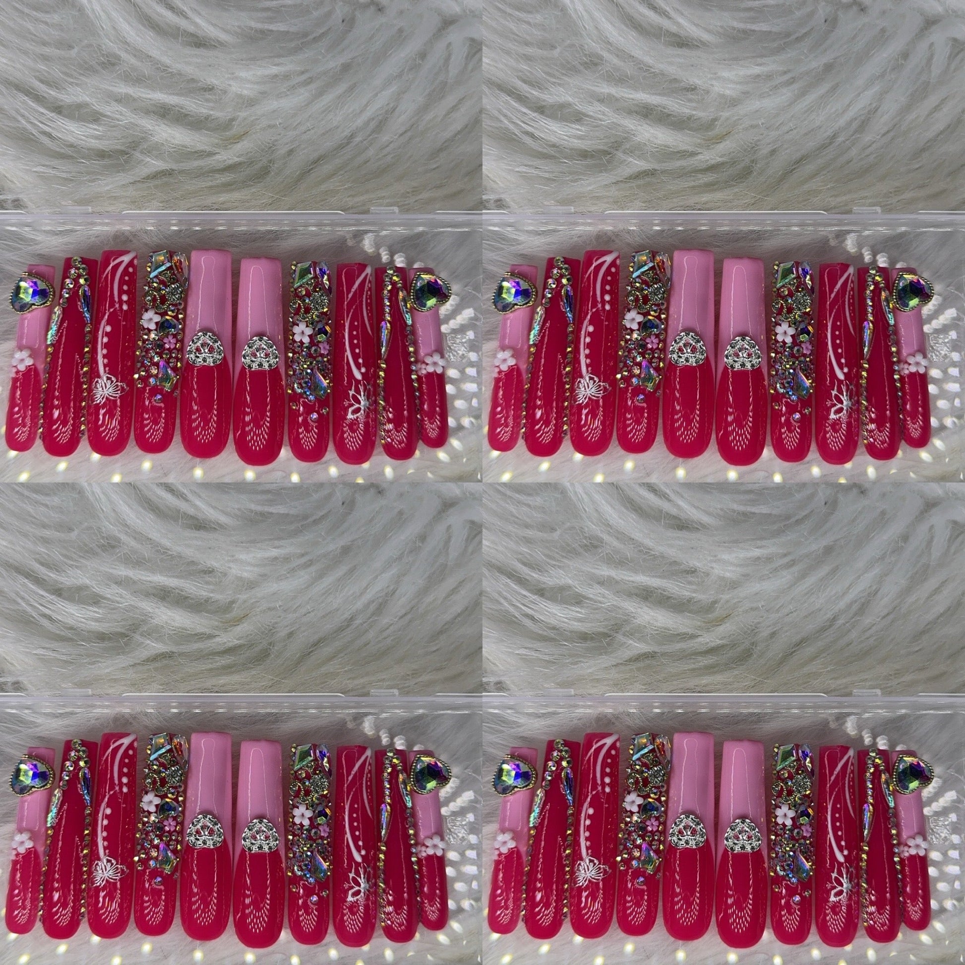 Pink nails acrylic press on nails HOL stores
