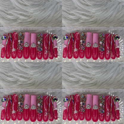 Pink nails acrylic press on nails HOL stores