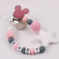 Five pointed star silicone pacifier chain pacifier chain baby products silicone pacifier clip baby teether anti-drop chain anti-drop belt
