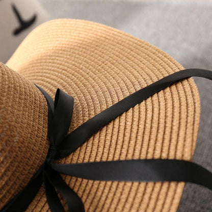 La Dolce Vita Straw Hat - Stylish Italian Summer Sun Hat with Ribbon Tie Country in My Heart