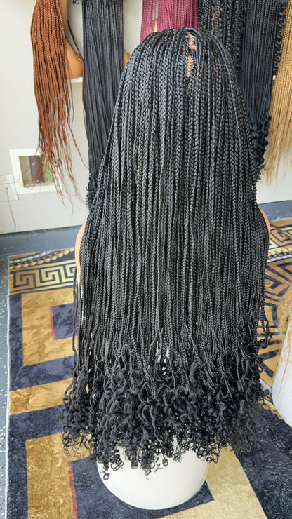 30 inches curly tips knotless braided wig HOL stores