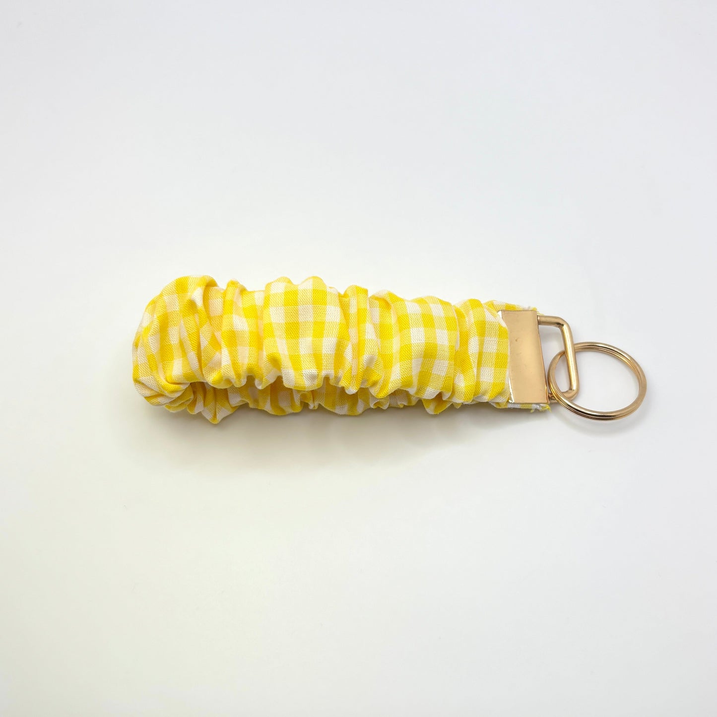 Yellow Gingham Spring Scrunchie Wristlet Enchanted Scrunch