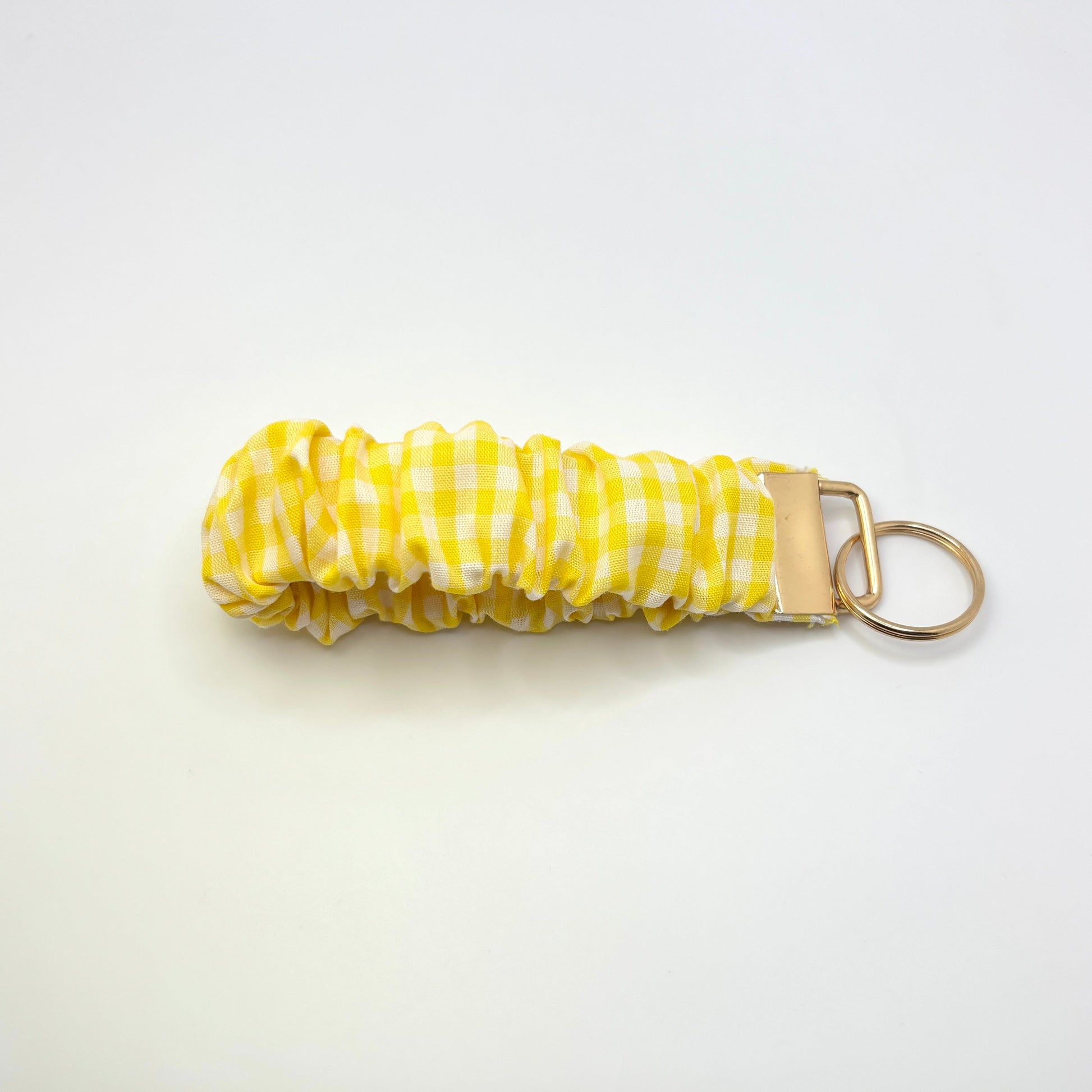 Yellow Gingham Spring Scrunchie Wristlet Enchanted Scrunch