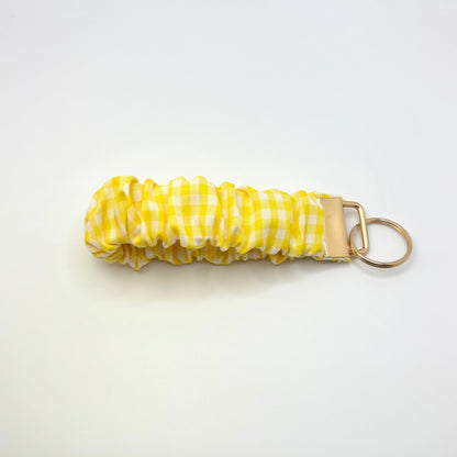 Yellow Gingham Spring Scrunchie Wristlet Enchanted Scrunch