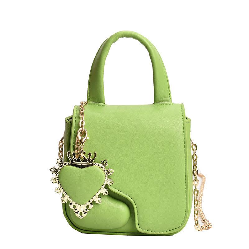 Heartfelt Charm Messenger Bag - Trendy Small Square Bag with Heart Charm Country in My Heart