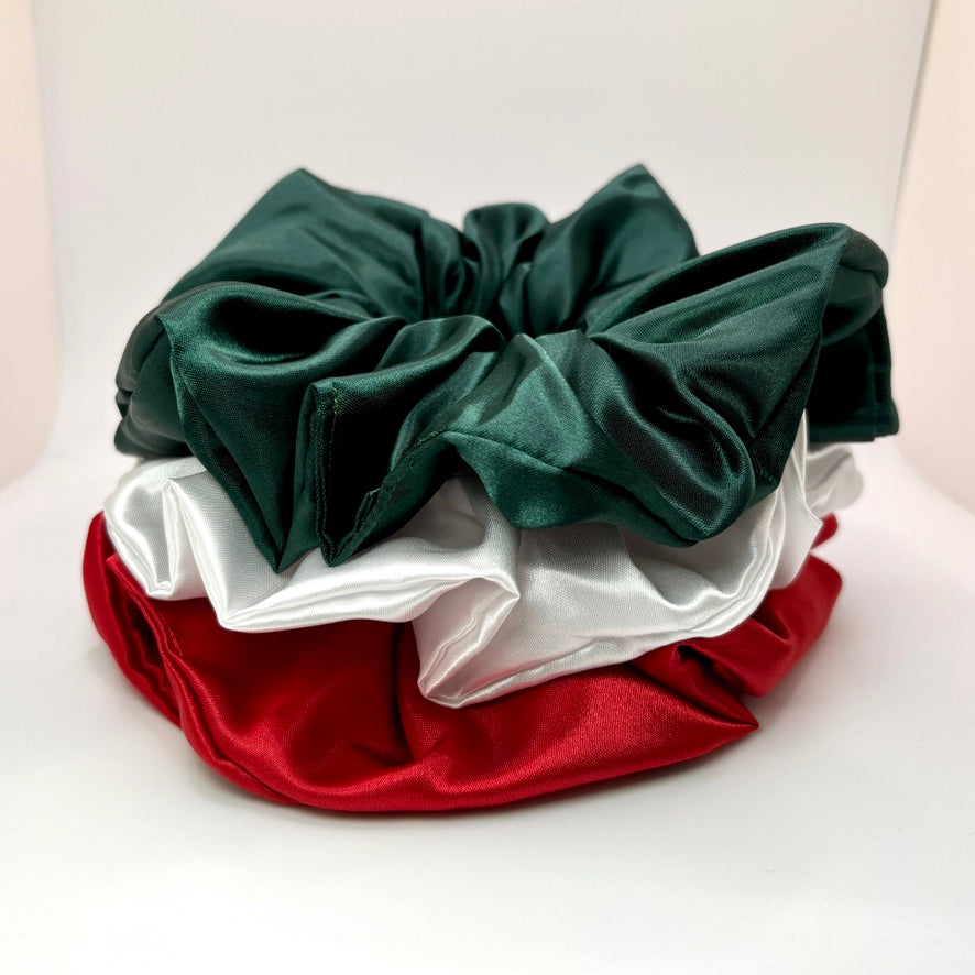 Christmas Silk Scrunchie Trio Enchanted Scrunch