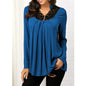 Printed V-neck Long Sleeve Lace Top.