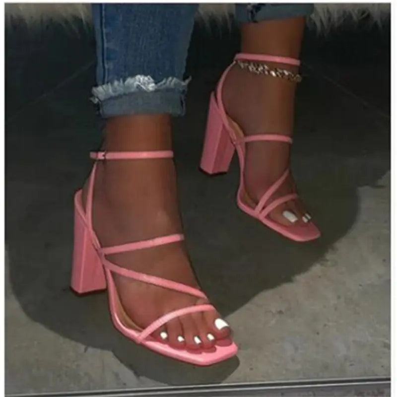 Fashion Women's Sandals and Slippers with Thick Heel