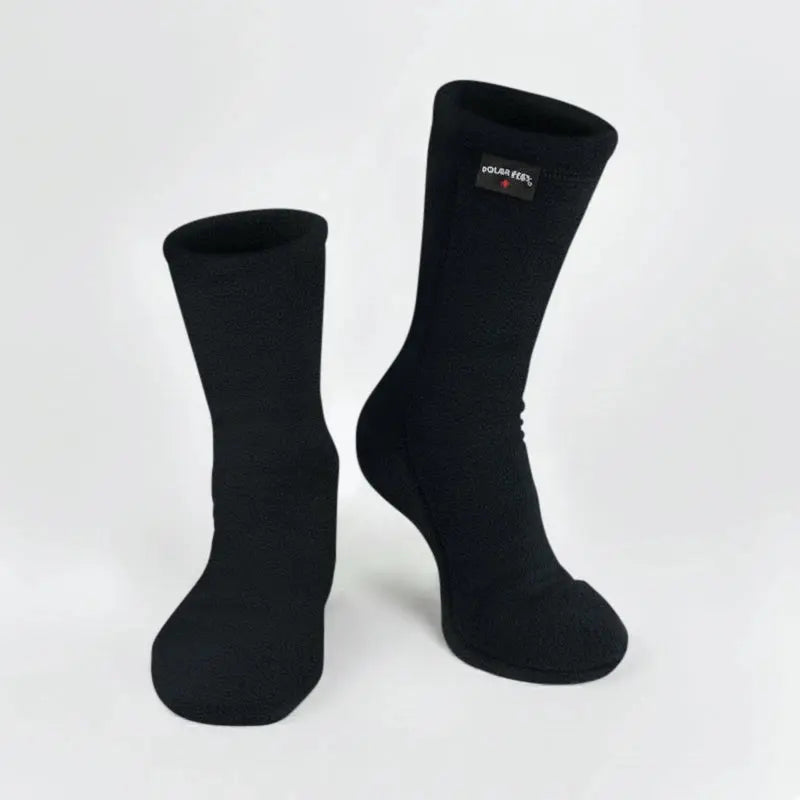 Polar Feet SUPER STRETCHY Fleece Socks - Black Polar Feet® LLC