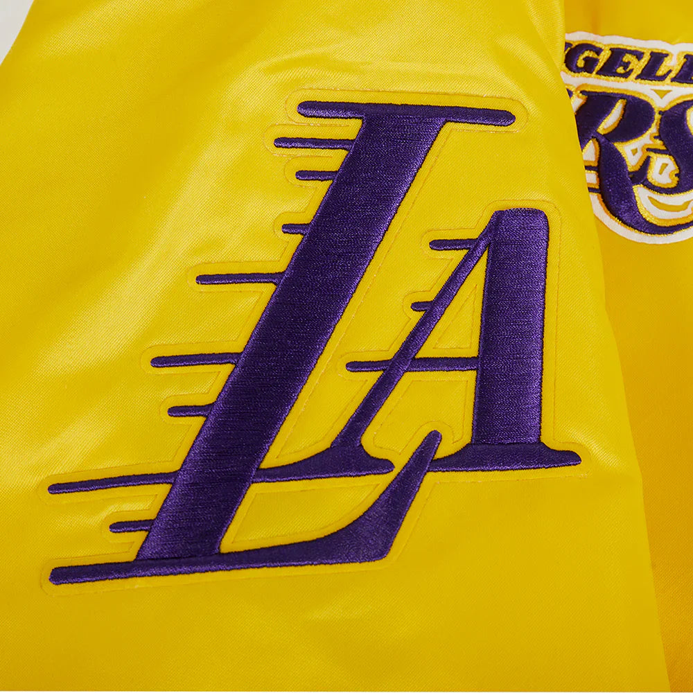 Pro Standard LA Lakers Souvenir Satin Jacket - Gold Denim Exchange