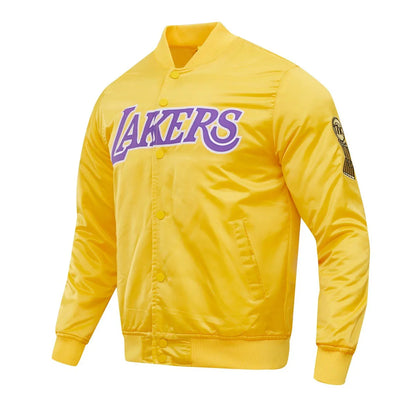 Pro Standard LA Lakers Big Logo Satin Jacket - Gold Denim Exchange