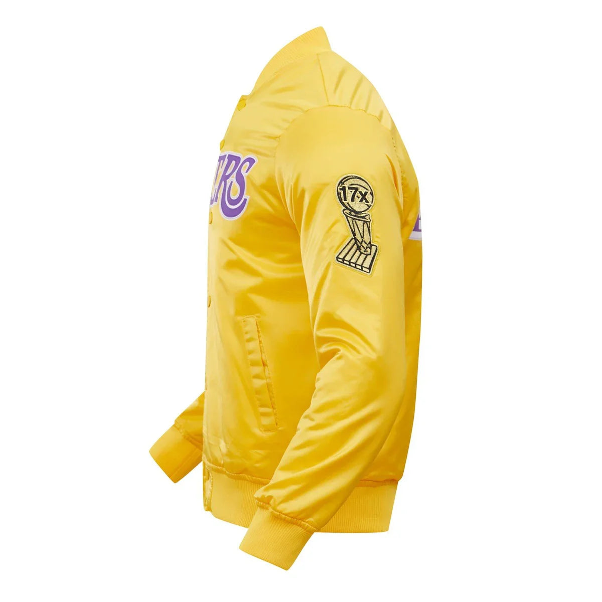 Pro Standard LA Lakers Big Logo Satin Jacket - Gold Denim Exchange