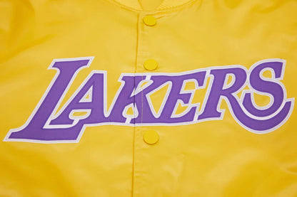 Pro Standard LA Lakers Big Logo Satin Jacket - Gold Denim Exchange