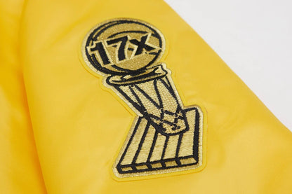 Pro Standard LA Lakers Big Logo Satin Jacket - Gold Denim Exchange