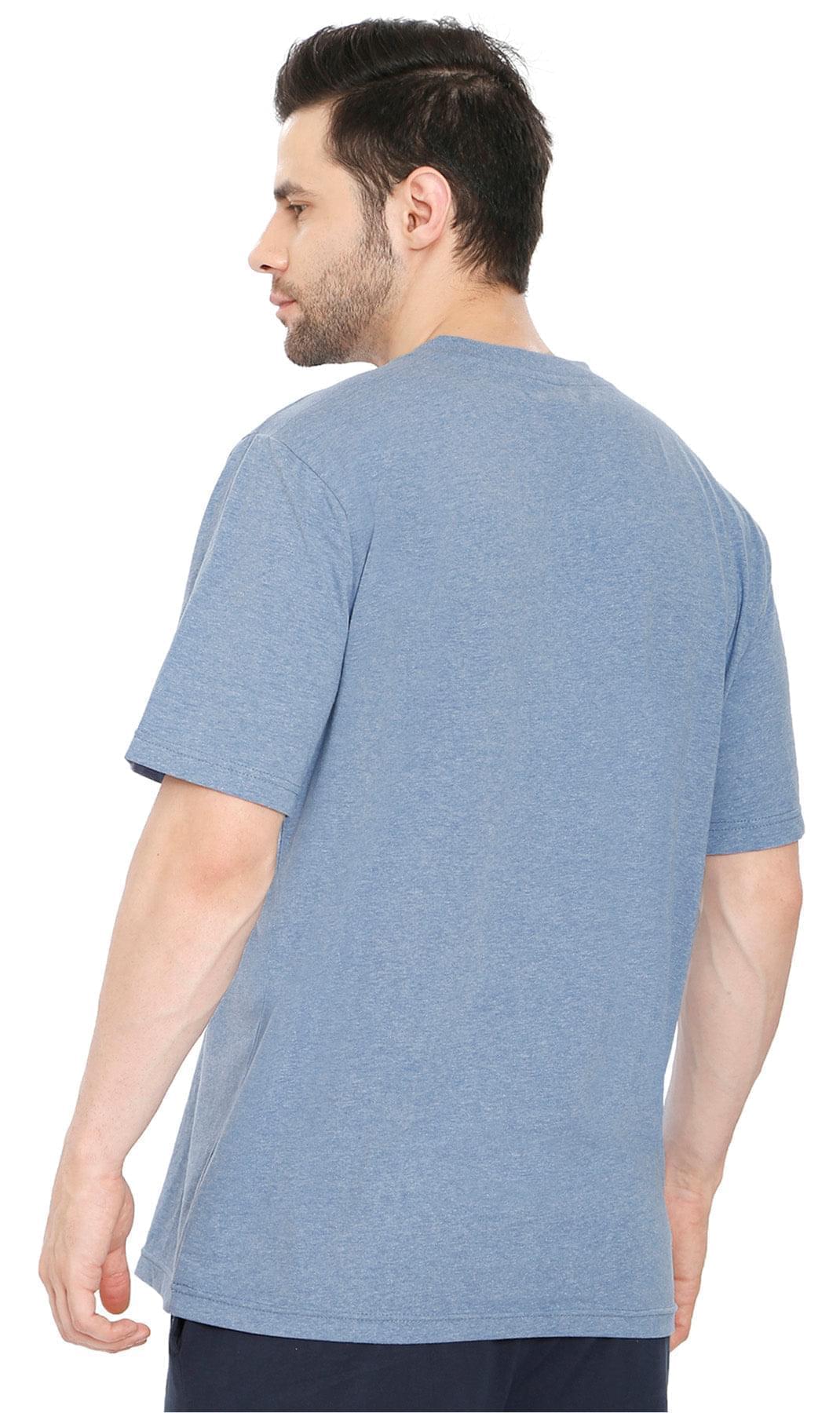 Men's Heavyweight Short Sleeve V-Neck T-Shirt – Relaxed Fit Cotton Blend with Pocket TURTLE BAY APPAREL