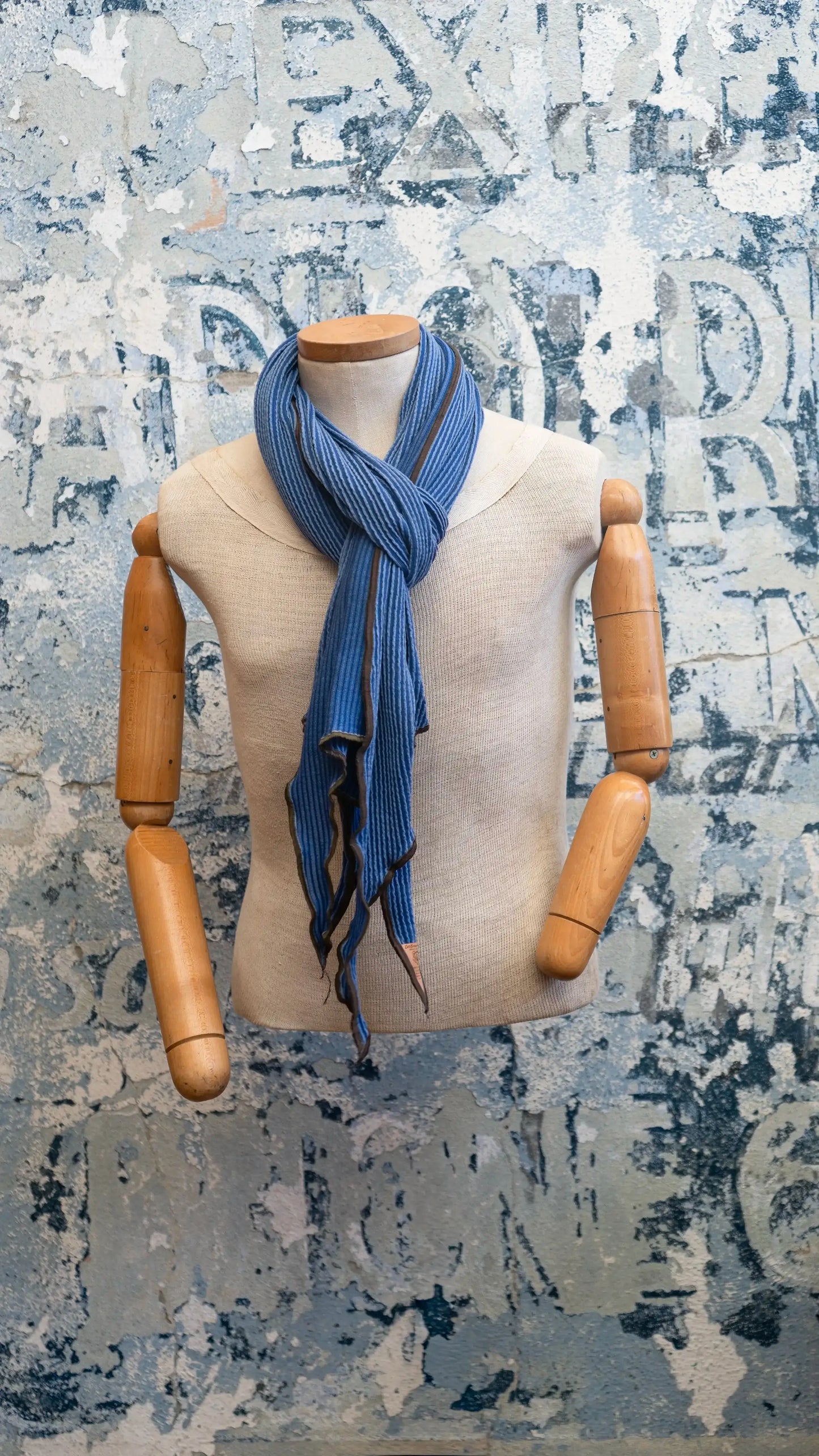 Blue DNA Scarf Late Sunday Afternoon