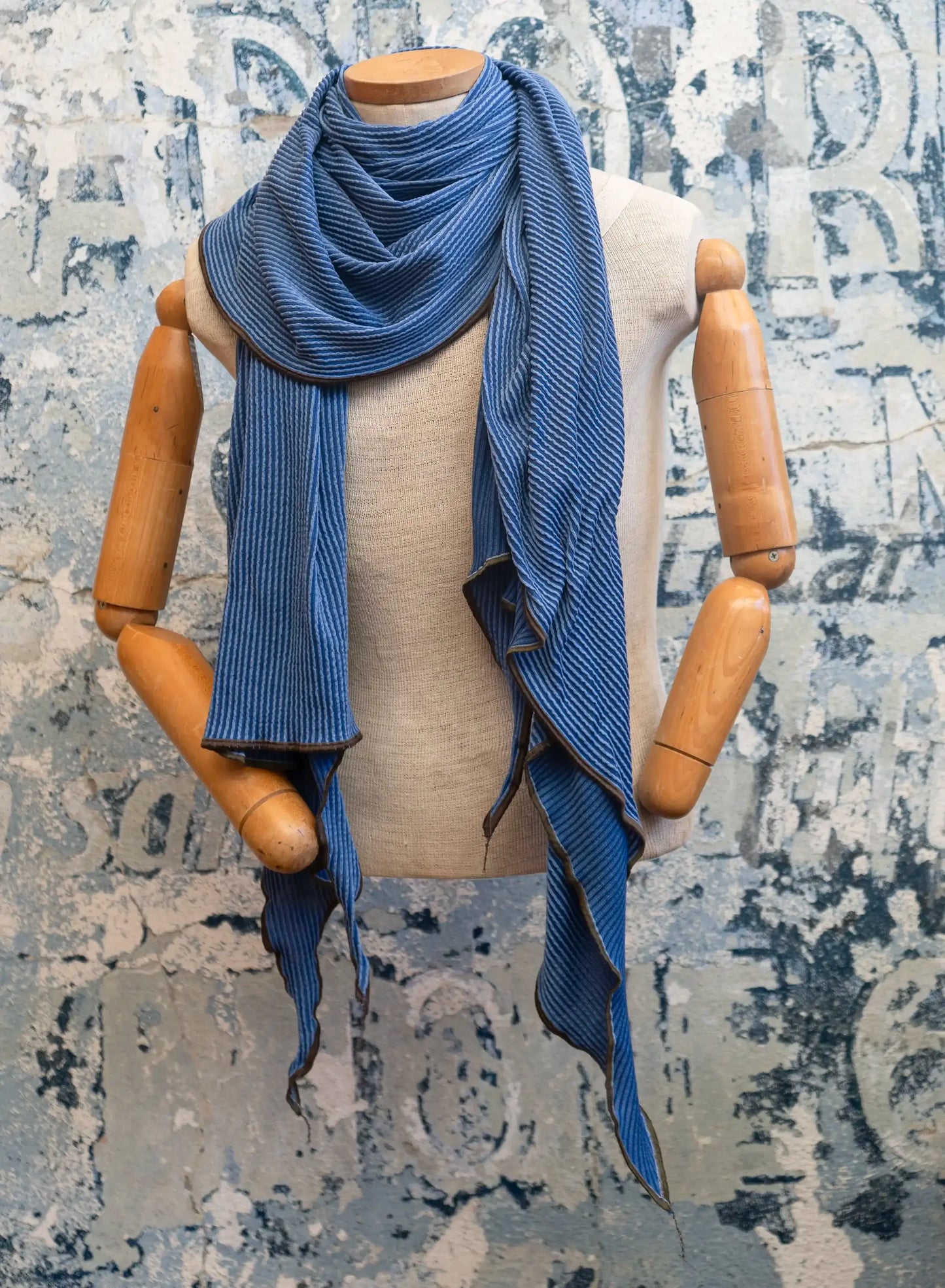 Blue DNA Scarf Late Sunday Afternoon