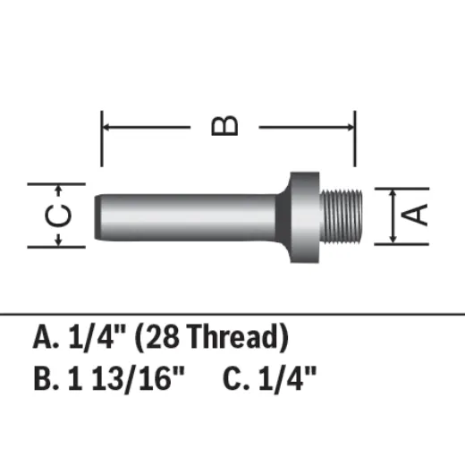 BOSCH 82816MC 1/4 In. Mortising Arbor (Router Bit) VM Hardware