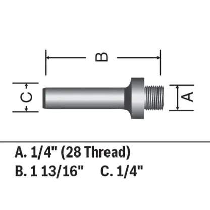 BOSCH 82816MC 1/4 In. Mortising Arbor (Router Bit) VM Hardware