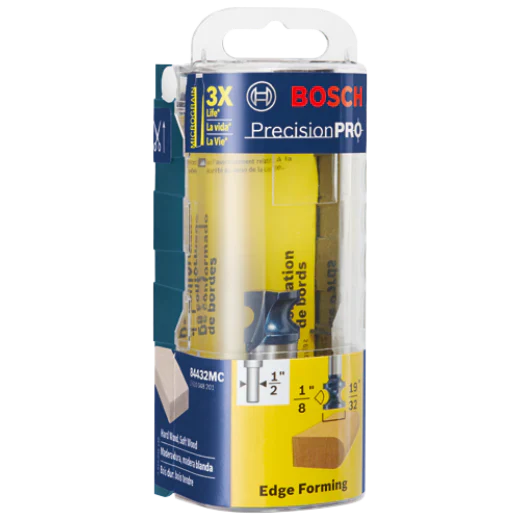 BOSCH 84432MC 1/4 In. 19/32 In. x 1/2 In. Carbide-Tipped Bullnose Router Bit VM Hardware