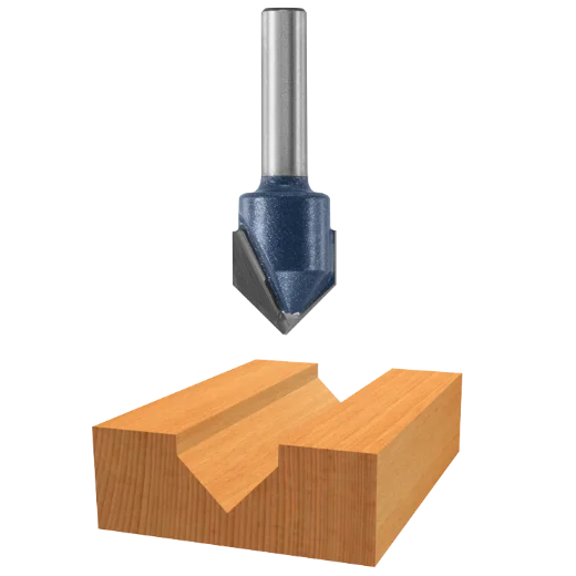 BOSCH 85219MC 90å¡ x 9/16 In. Carbide Tipped V-Groove Bit (Router Bit) VM Hardware
